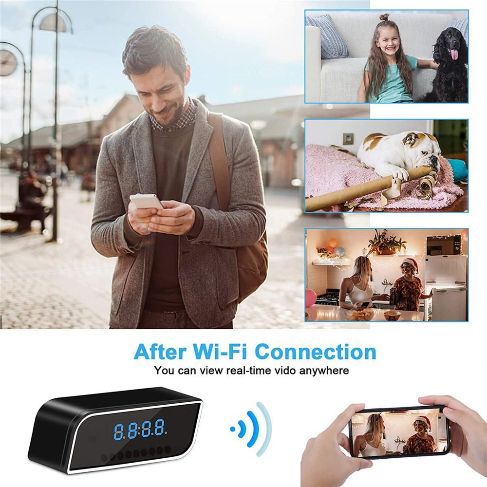 Hidden T3 WiFi Table Clock HD 1080P Mini Wireless IP Camera - Image 6