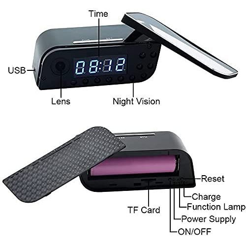 Hidden T3 WiFi Table Clock HD 1080P Mini Wireless IP Camera - Image 8