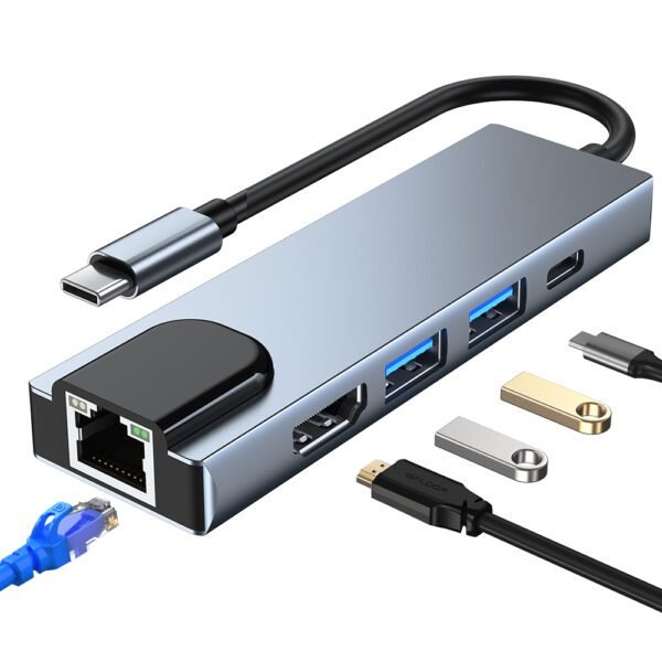 5 In 1 Multiport Type C To USB