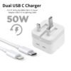 50W iPhone Power Adapter UK Pin