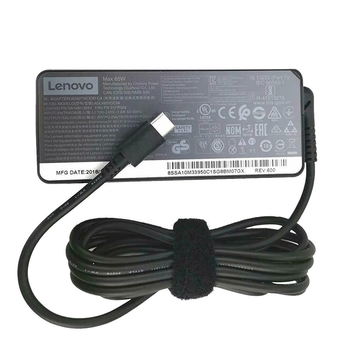 Lenovo 65W USB Type-C AC Laptop Charger