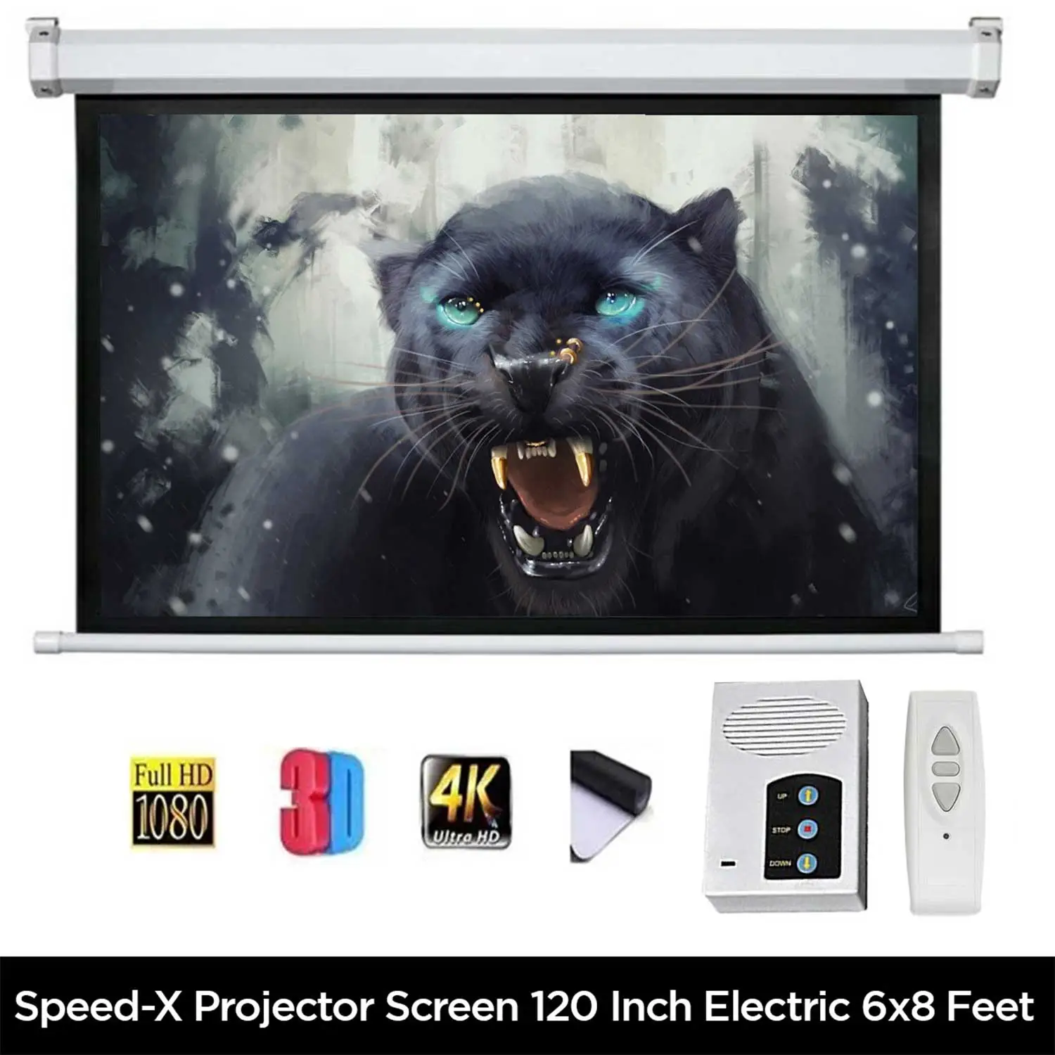 Projector Screen 120-inch Electric Motorised