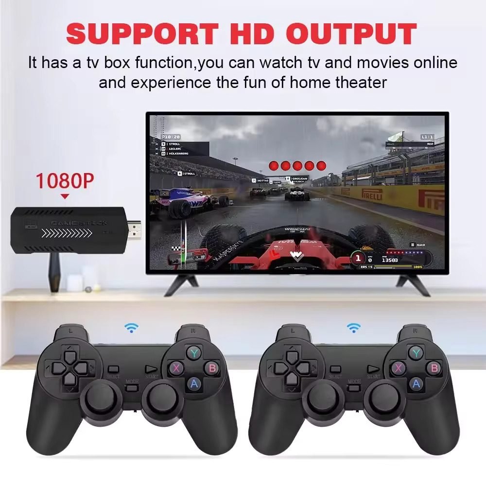 X2 PRO 128G Retro Game Stick – 48,000+ Games, 4K HDMI, Wireless Controllers, 2024