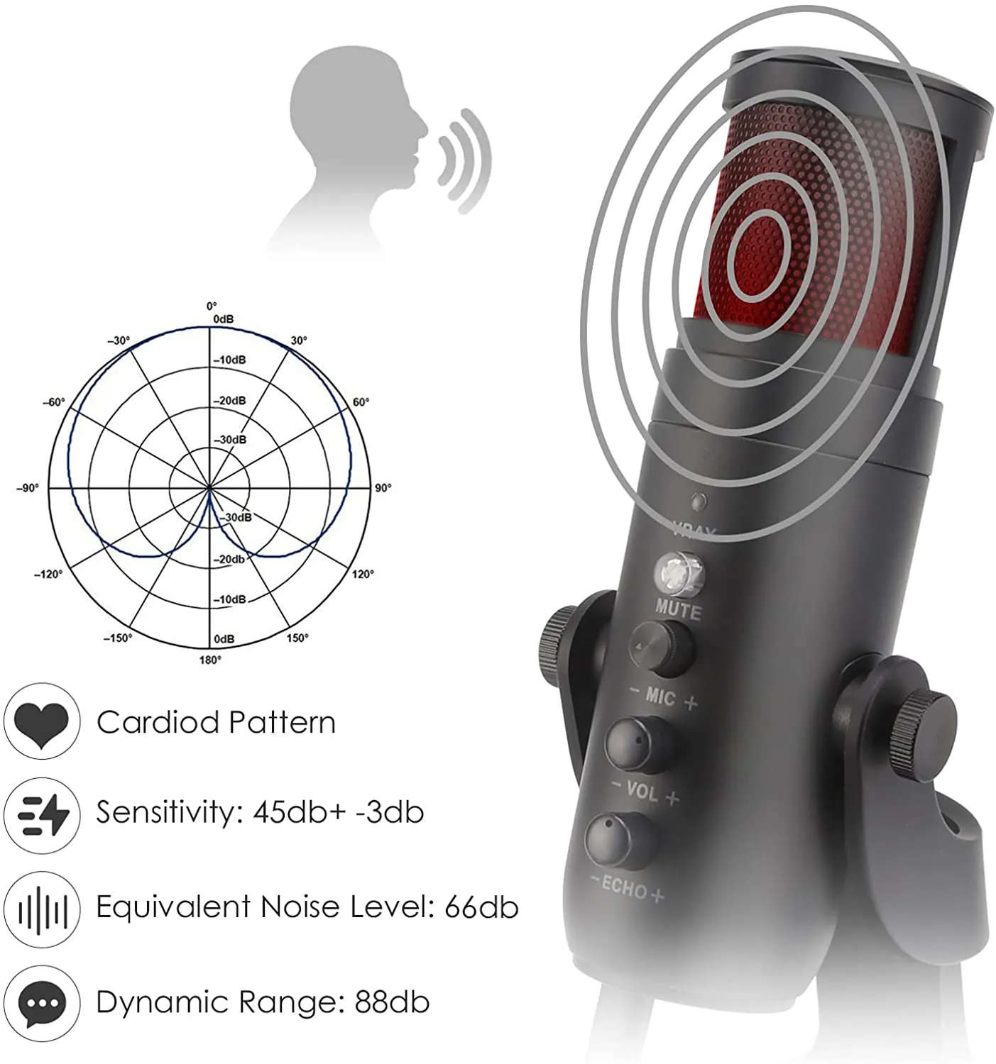 JMARY MC-PW9 USB Recording Microphone