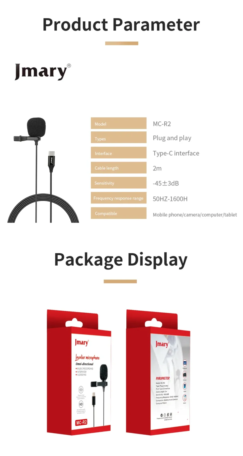 Jmary Type-C Lavalier Mic