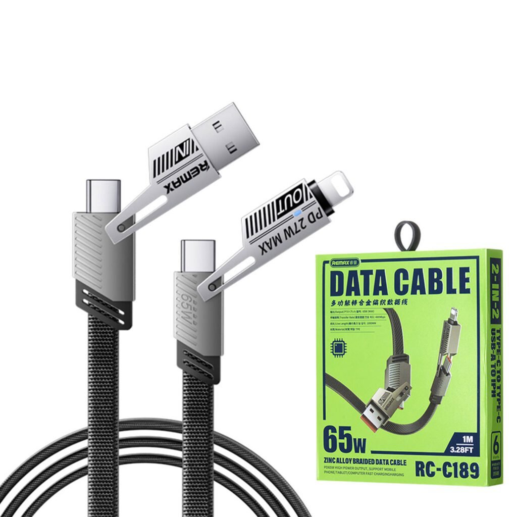 Remax RC-C189 65W 4 In 1 Multi Functional Braided Data Cable