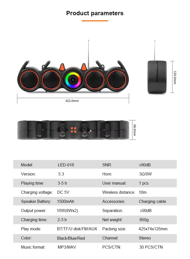 Kisonli LED-918 Speaker