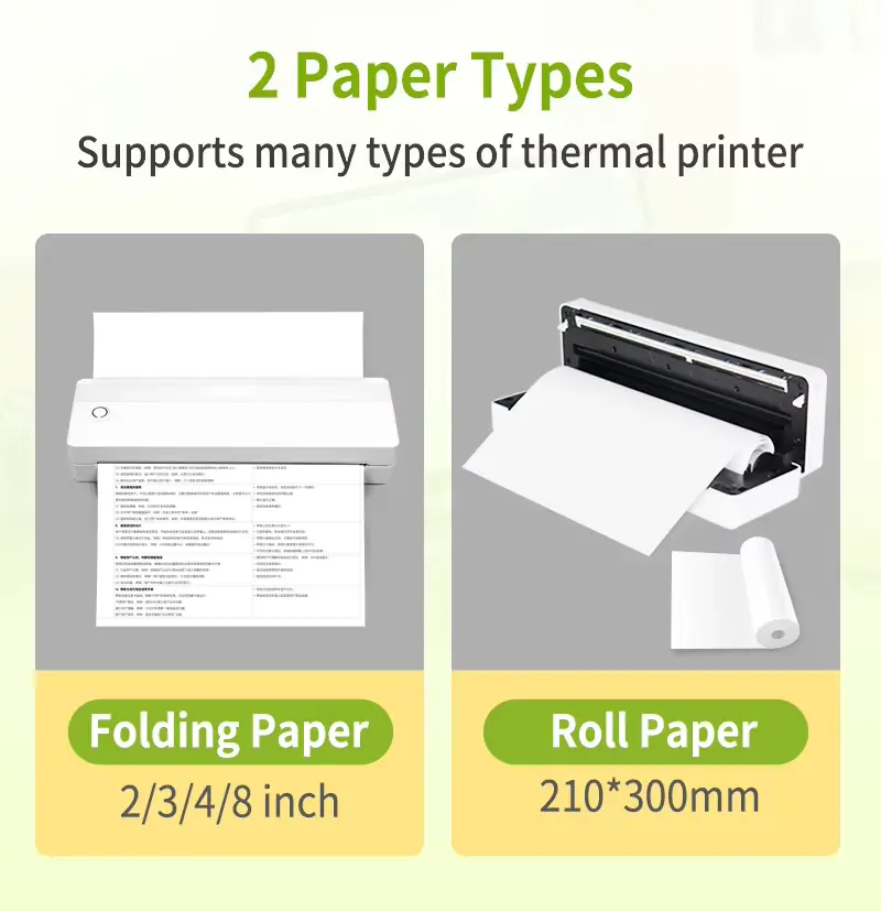 A4 Portable Inkless Thermal Printer