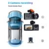 Y15 3-Channel WiFi Dash Cam 1080P