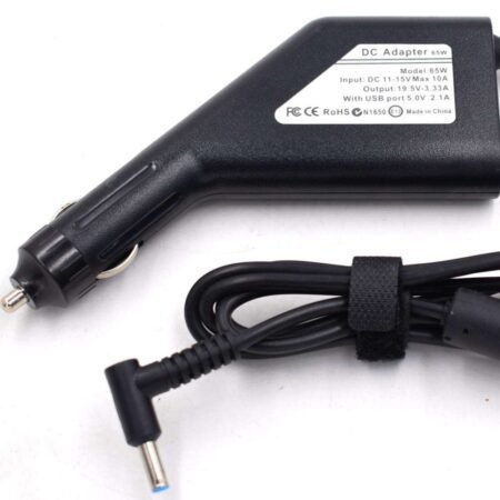 65W HP Laptop Car Charger with USB Port