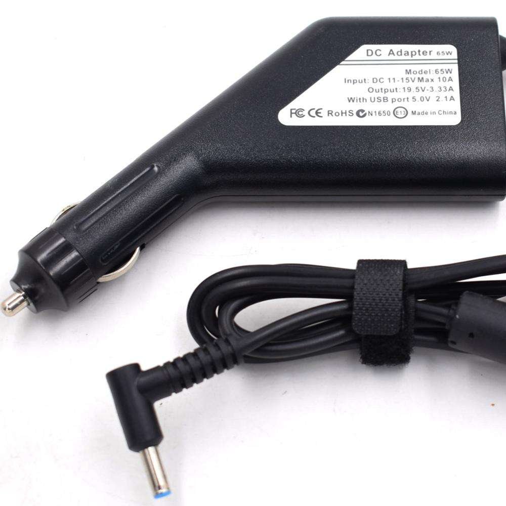 65W HP Laptop Car Charger with USB Port