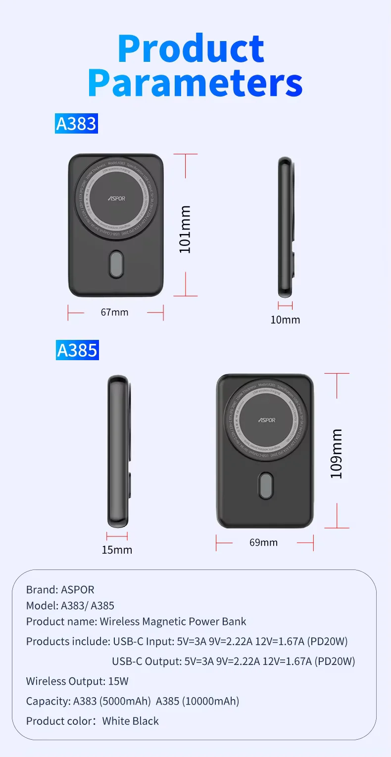 15W Magsafe Wireless Power Bank