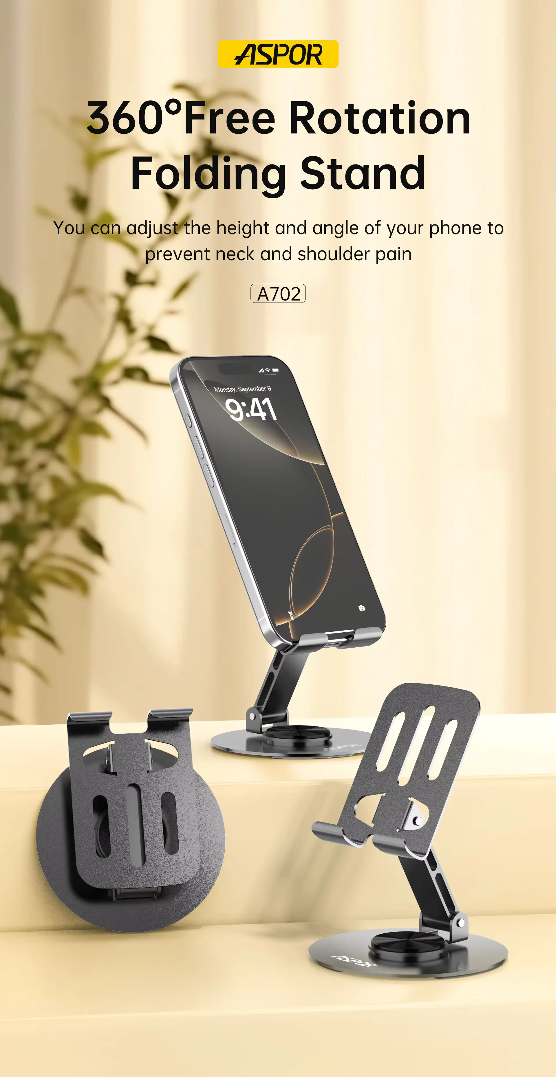 Aspor A702 Foldable Mobile Holder