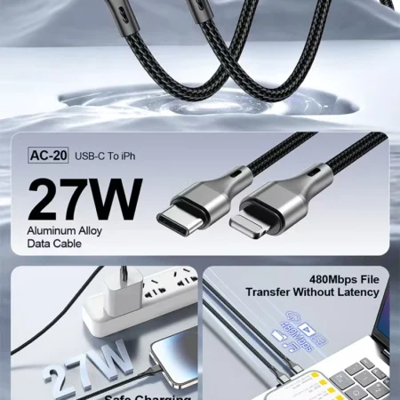 Aspor Type-C To Lightning Data Cable
