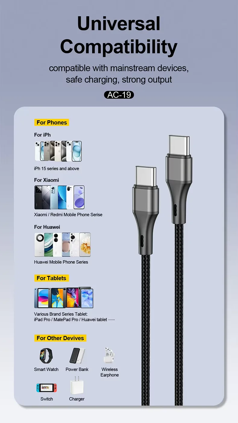 Aspor Type-C To Type-C Cable