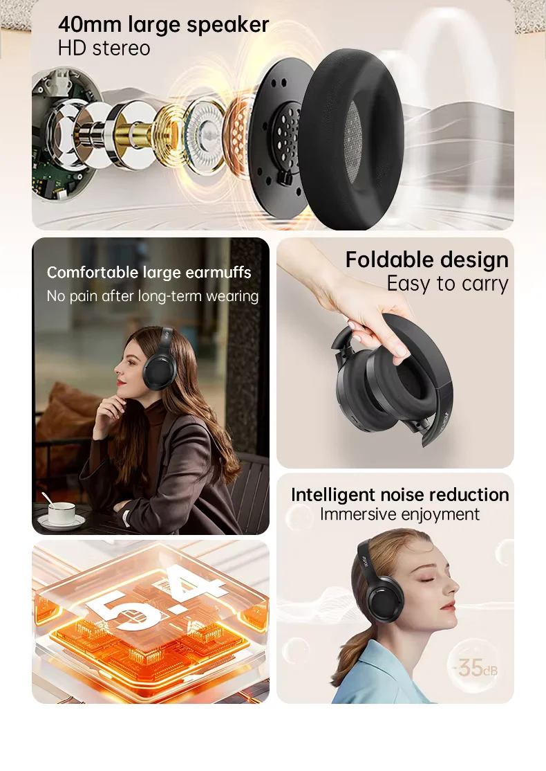 Aspor Hybrid ANC Headphone