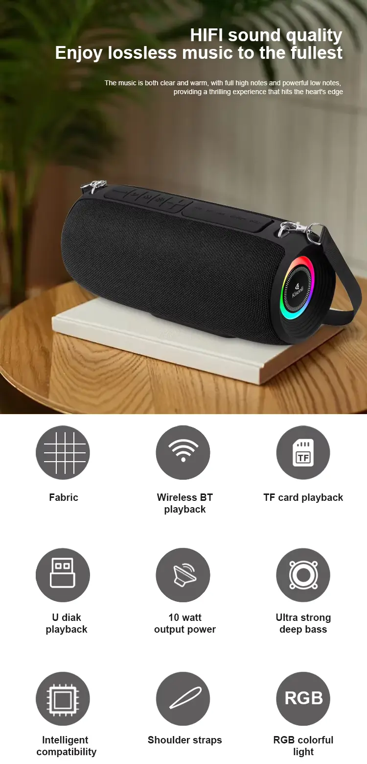Kisonli RGB Bluetooth Speaker